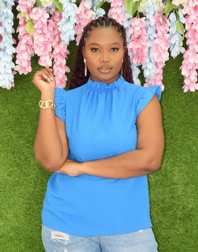 WORKDAY WONDER FLUTTER TOP GRAND BAZAAR