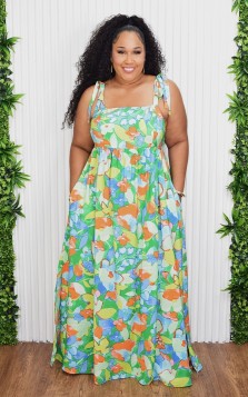 FLORAL FANTASY MAXI DRESS PLUS GRAND BAZAAR