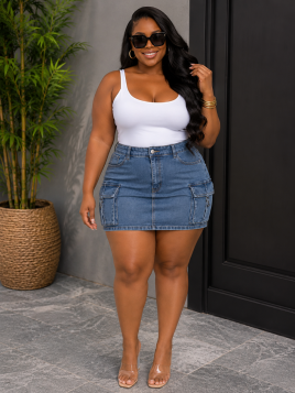 STREET SMART CARGO MINI SKIRT PLUS