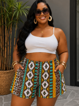 WILD WANDER STRETCHY SHORTS PLUS