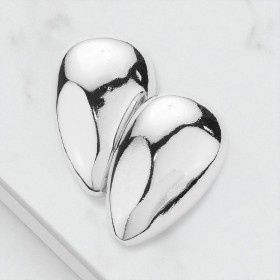 Chunky Upside Teardrop Metal Earrings GRAND BAZAAR