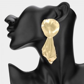 Oversized Abstract Plate Dangle Earrings