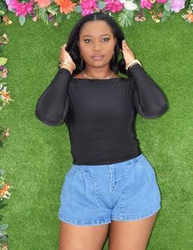 TAKING HINTS OPEN BACK CROP TOP