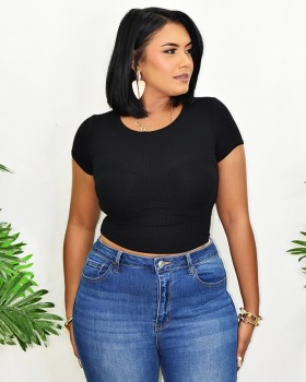 EMILY RIBBED CROP TOP GRAND BAZAAR