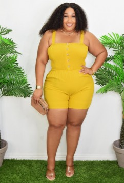 DREAM GIRL BUTTON UP ROMPER PLUS