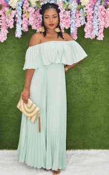 EFFORTLESS ELEGANCE PLEATED MAXI DRESS GRAND BAZAAR