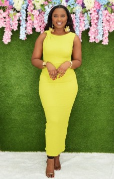 HARMONY TEXTURED MIDI DRESS