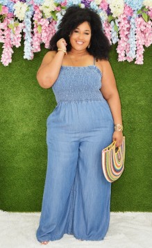 CLASSIC CHARMER DENIM JUMPSUIT PLUS GRAND BAZAAR