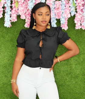 BELLE TIE FRONT CROP TOP