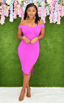 CLASSIC CUTIE OFF SHOULDER DRESS