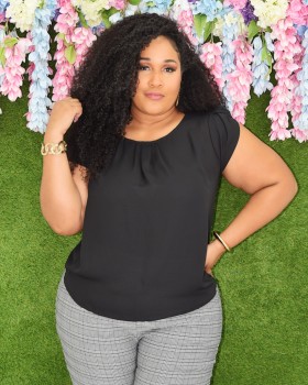 WAIST NO TIME CAP SLEEVE BLOUSE PLUS GRAND BAZAAR