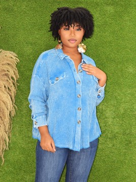 BREEZY DAYS BUTTON UP TUNIC