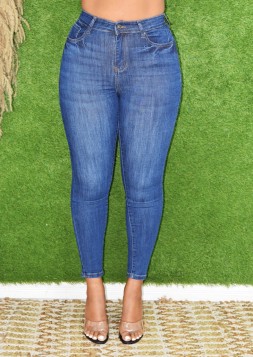 HIGH WAIST SLIM FIT JEANS
