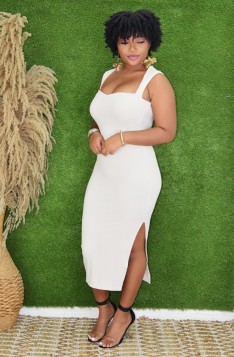 ALWAYS ON YOUR MIND BODYCON MIDI DRESS