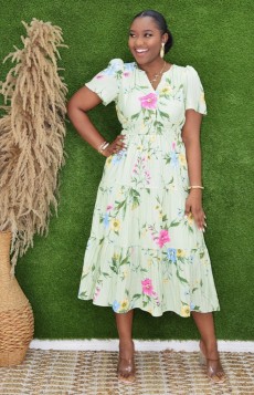 FRESH PETALS MIDI DRESS GRAND BAZAAR