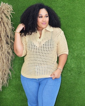 CABANA BABE CROCHET TOP PLUS