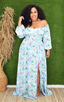 BLOOMING LOVE FLORAL MAXI DRESS PLUS GRAND BAZAAR