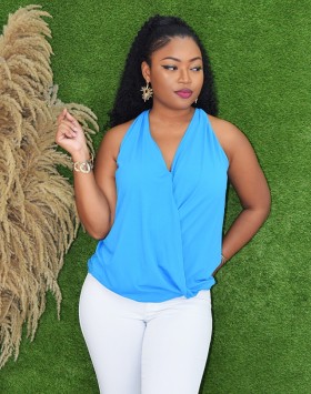 TELL ME ABOUT IT WRAP TOP