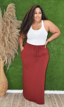ARIANNA DRAWSTRING MAXI SKIRT PLUS GRAND BAZAAR