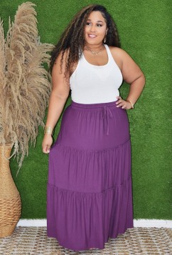 EMILY TIERED MAXI SKIRT PLUS GRAND BAZAAR