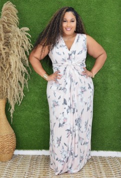 HOLLY TWIST FLORAL MAXI DRESS PLUS GRAND BAZAAR
