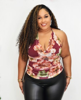 CRANBERRY BLOSSOM CRAVE HALTER TOP PLUS GRAND BAZAAR