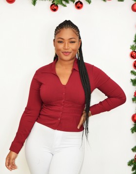 MISTLETOE AND WINE CROP SHIRT