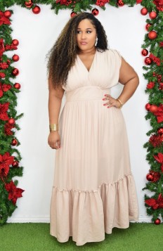 MEANT FOR ME LINEN MAXI DRESS PLUS GRAND BAZAAR