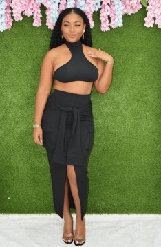 LET'S MEET LATER MIDI SKIRT SET