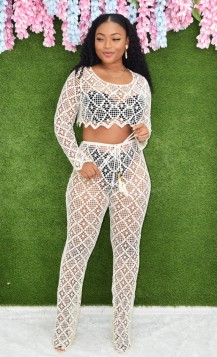 ISLAND GIRL CROCHET PANTS SET GRAND BAZAAR