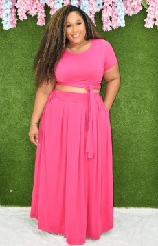 ANOTHER TIME MAXI SKIRT SET PLUS