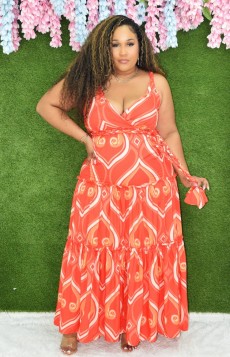 DREAMLIKE ABSTRACT MAXI DRESS PLUS GRAND BAZAAR