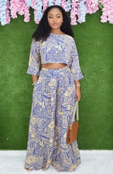 GOT ME SPIRALING 2 PIECE PANT SET GRAND BAZAAR