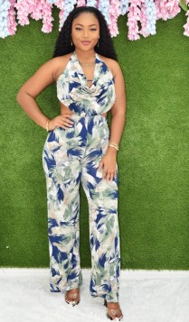 IN THE MIX HALTER JUMPSUIT