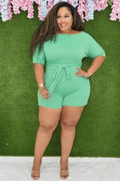 ELOWEN CABLE KNIT ROMPER PLUS GRAND BAZAAR