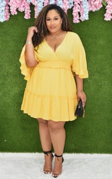 SWEET SUNDAY FLARED MINI DRESS PLUS