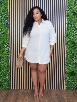 MINIMAL MOOD STRIPE MINI DRESS PLUS