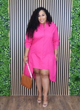 OUT OF OFFICE SHIRT MIDI DRESS PLUS GRAND BAZAAR