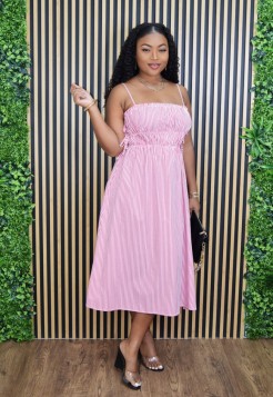 ANNE STRIPE MIDI DRESS