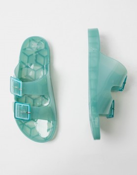 Buckle Jelly Womens Slide Sandals