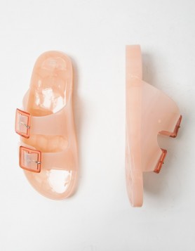 Buckle Jelly Womens Slide Sandals PINK