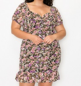 TALITA SCRUNCH MINI DRESS PLUS
