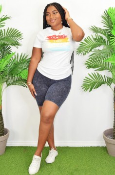 MINERAL WASH BIKER SHORTS
