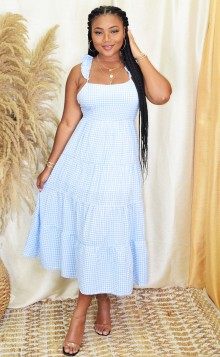 PICNIC PERFECT LAYERED MIDI DRESS